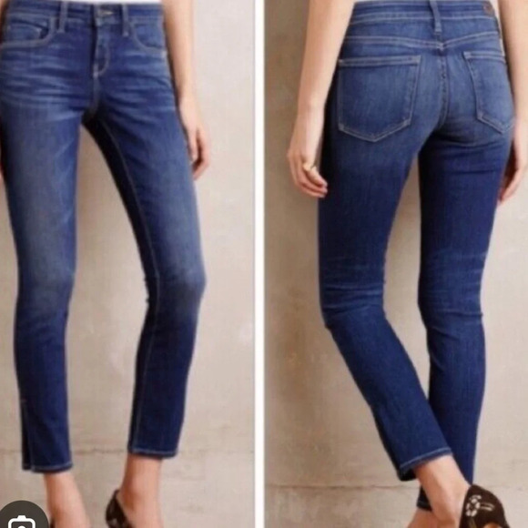 Anthropologie Pilcro And The Letterpress Stet Cropped Ankle Jeans Dark Wash - Picture 3 of 12